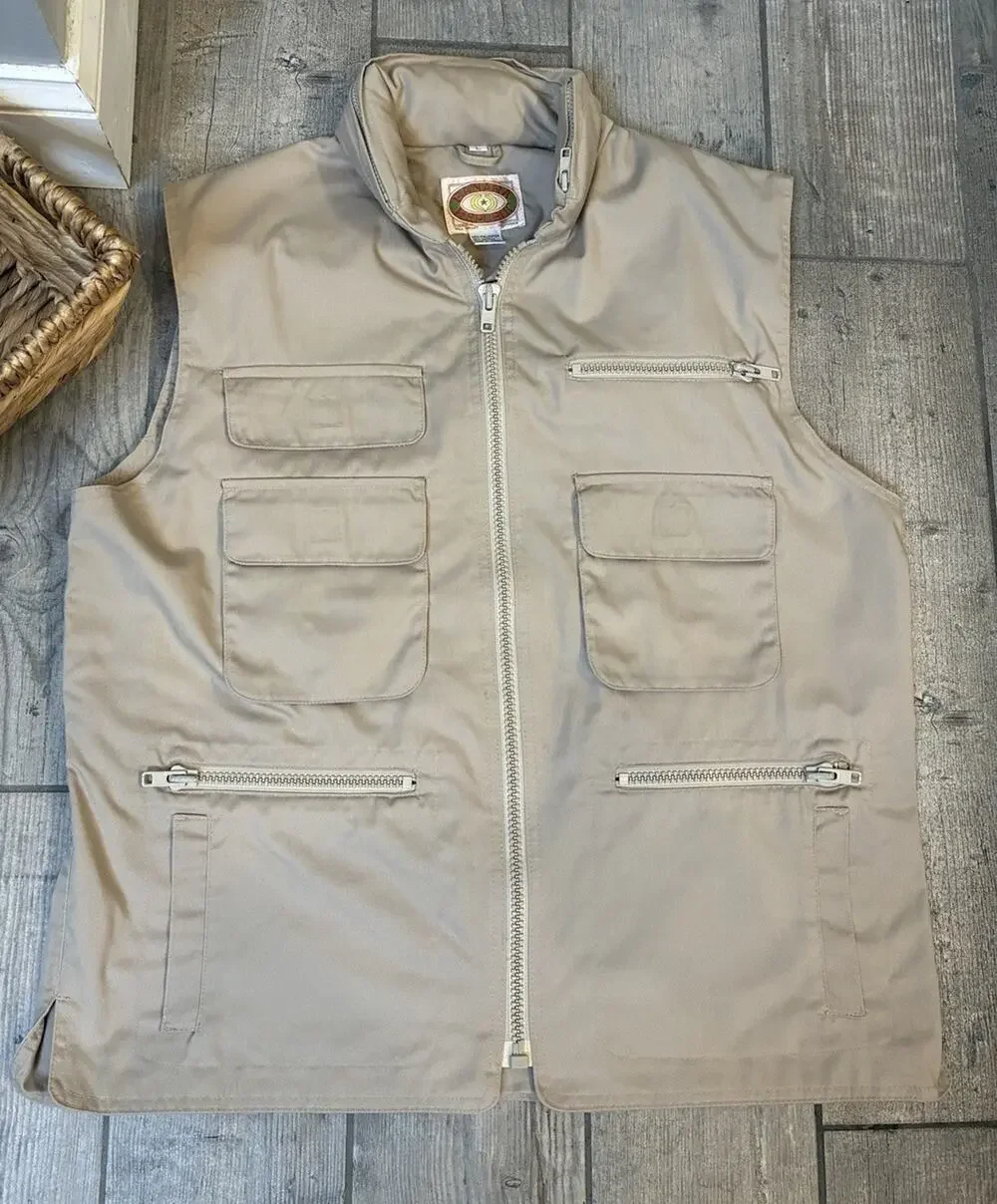 Vintage 80s Banana Republic Mill Valley Tag Bush Vest Large Hooded Safari